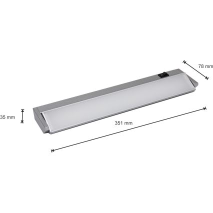 LED Lampa ispod ormarića LED/5W/230V srebrno