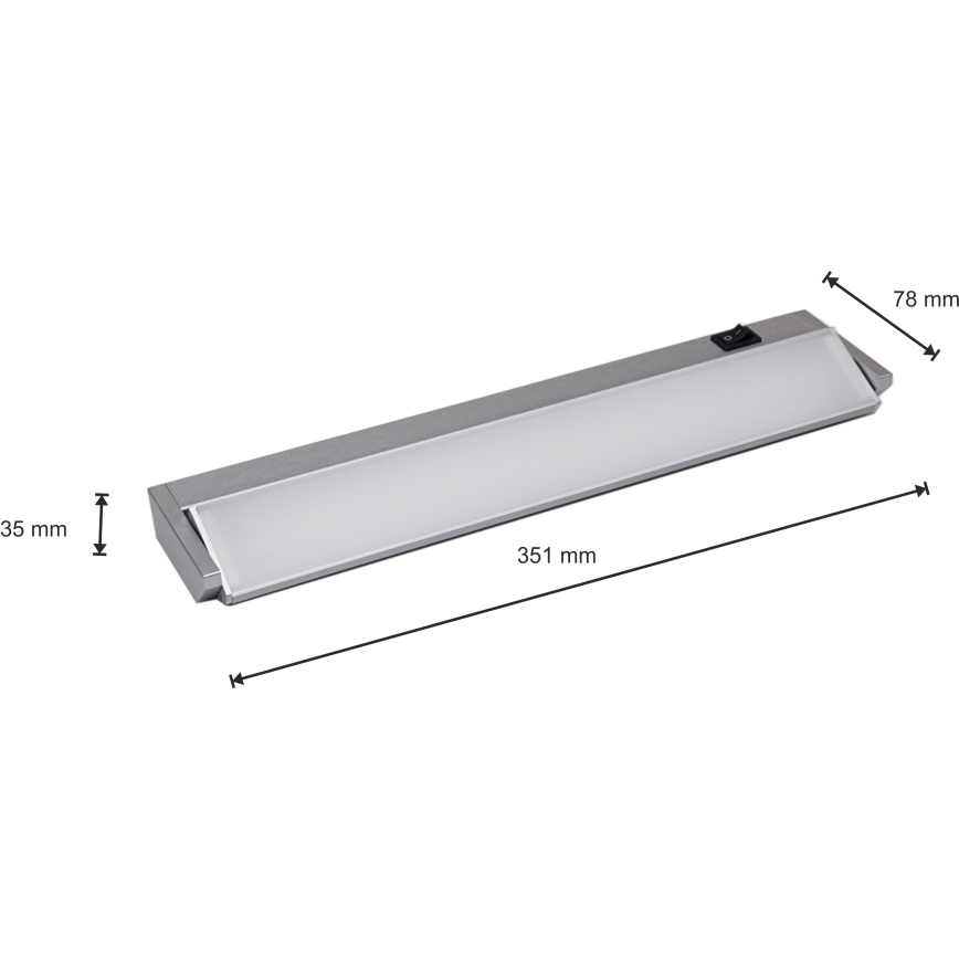 LED Lampa ispod ormarića LED/5W/230V srebrno