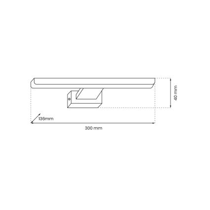 LED Lampa za slike PINTO LED/7W/230V zlatna