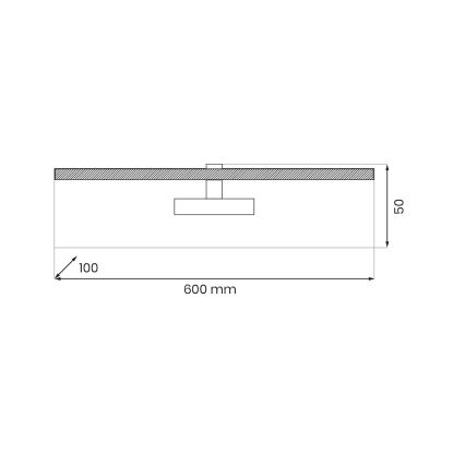 LED Lampa za slike PRADO LED/11W/230V sjajni krom