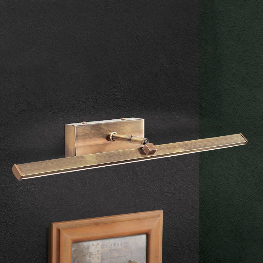 LED Lampa za slike PUBLIO LED/10W/230V 50 cm zlatna/patina