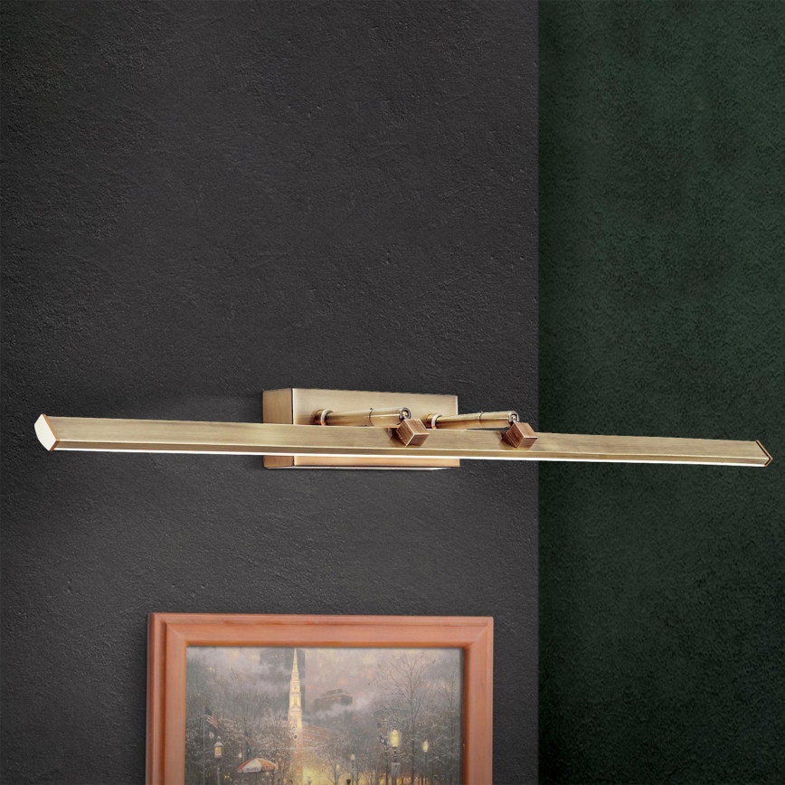 LED Lampa za slike PUBLIO LED/15W/230V 75 cm zlatna/patina