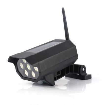 LED Lažna sigurnosna kamera sa senzorom i sa solarnim panelom LED/5W/5,5V IP65 + Daljinski upravljač