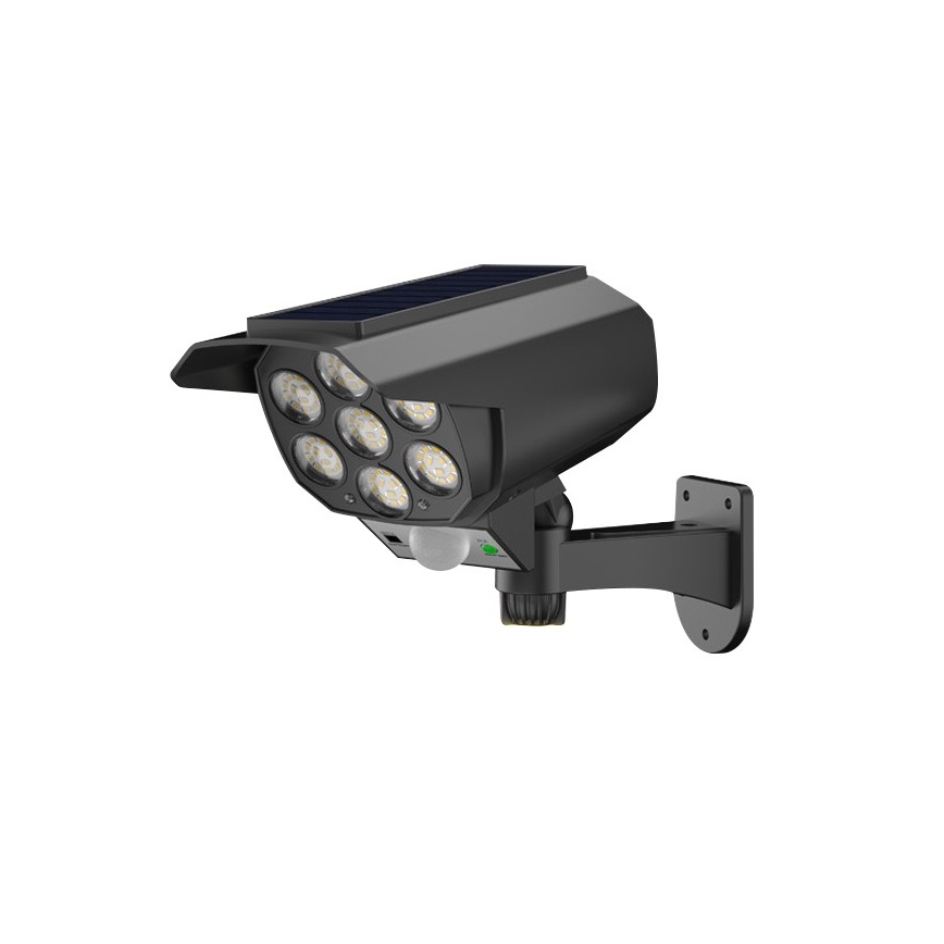 LED Lažna sigurnosna kamera sa senzorom i sa solarnim panelom LED/5W/5,5V IP65 + Daljinski upravljač