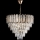LED Luster na lancu 9xE27/60W/230V + 6xLED/6W pr. 50 cm zlatna