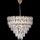 LED Luster na lancu 9xE27/60W/230V + 6xLED/6W pr. 50 cm zlatna