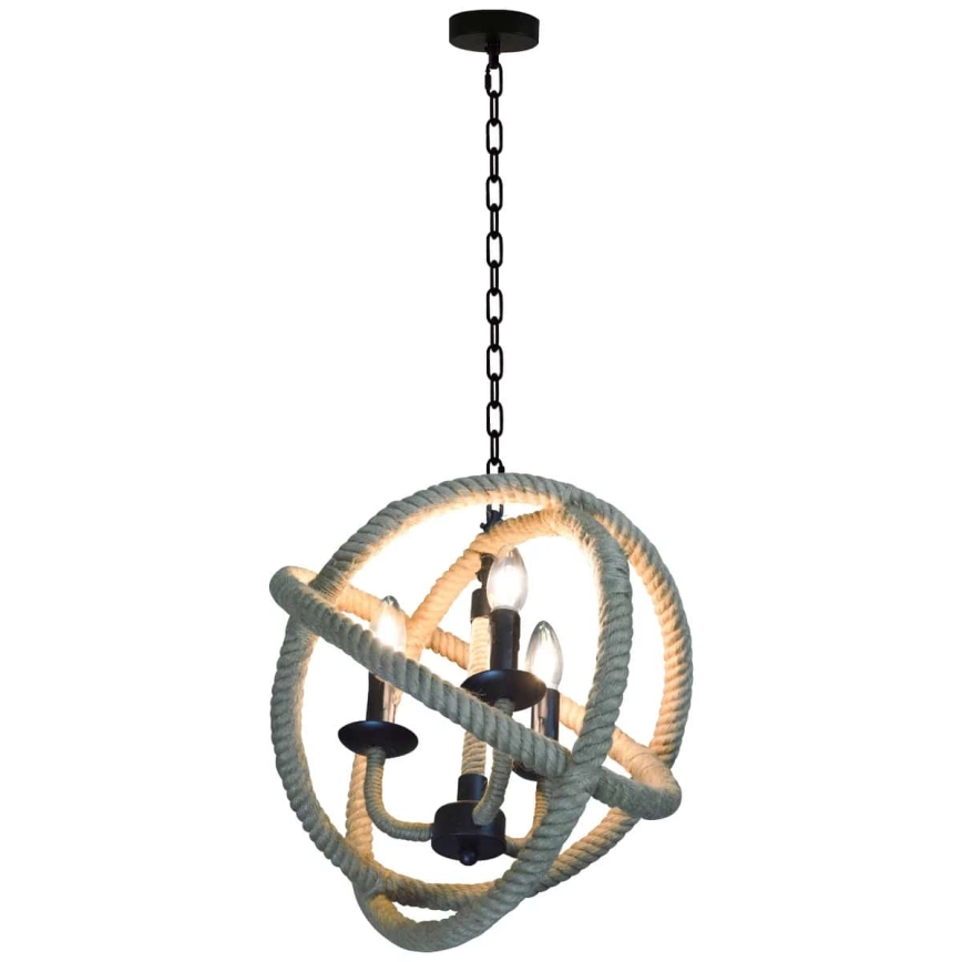 LED Luster na lancu ROPE GLOBO 3xE14/4,3W/230V
