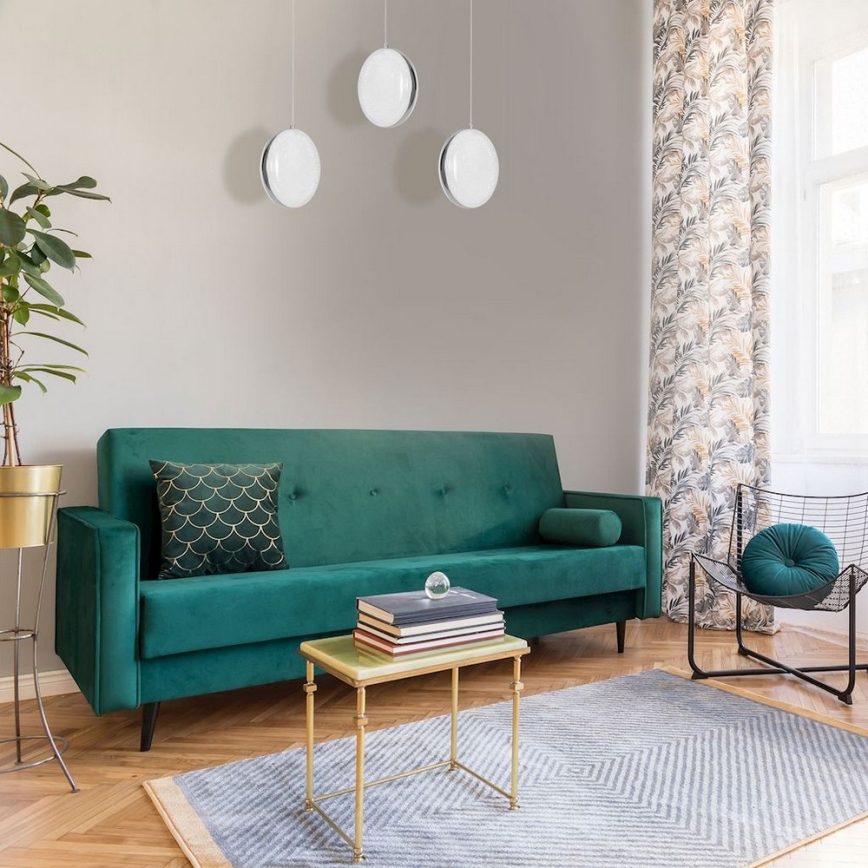 LED luster na lanku LIRA 3xLED/27W/230V