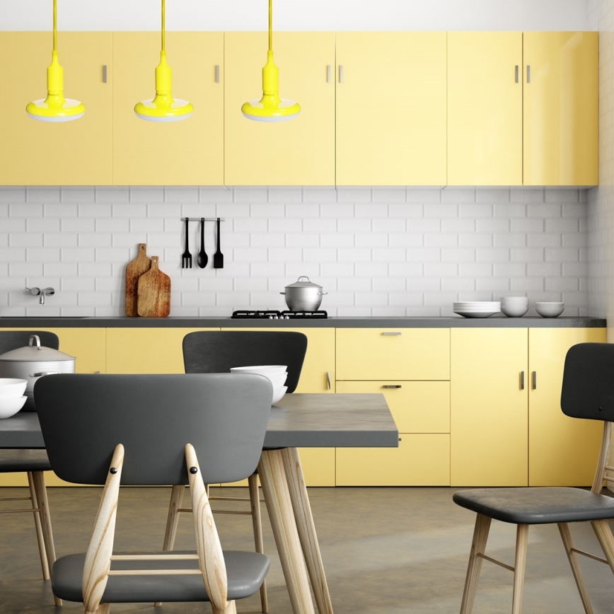 LED luster na sajli 1xE27/15W/230V 6000K žuta