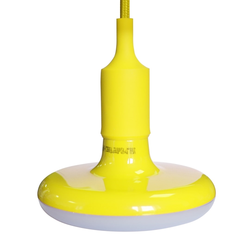 LED luster na sajli 1xE27/15W/230V 6000K žuta