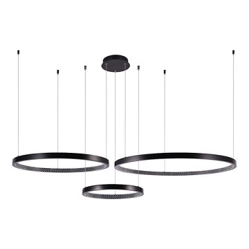 LED luster na sajli 3xLED/19W/230V 4000K crno