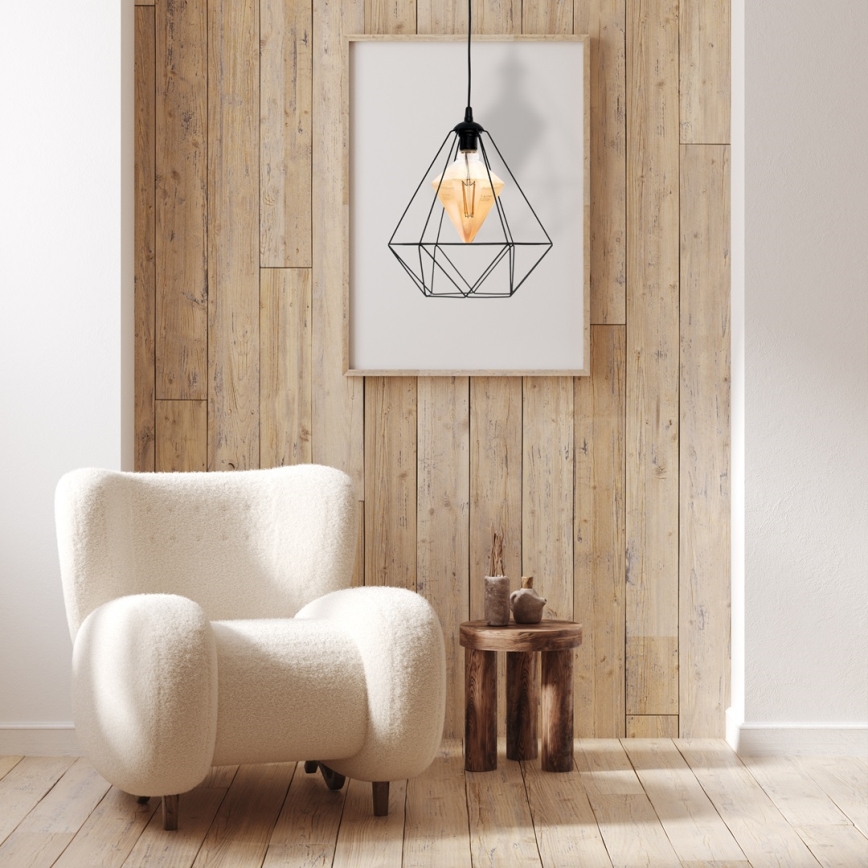 LED luster na sajli ALAMBRE 1xE27/4W/230V crno