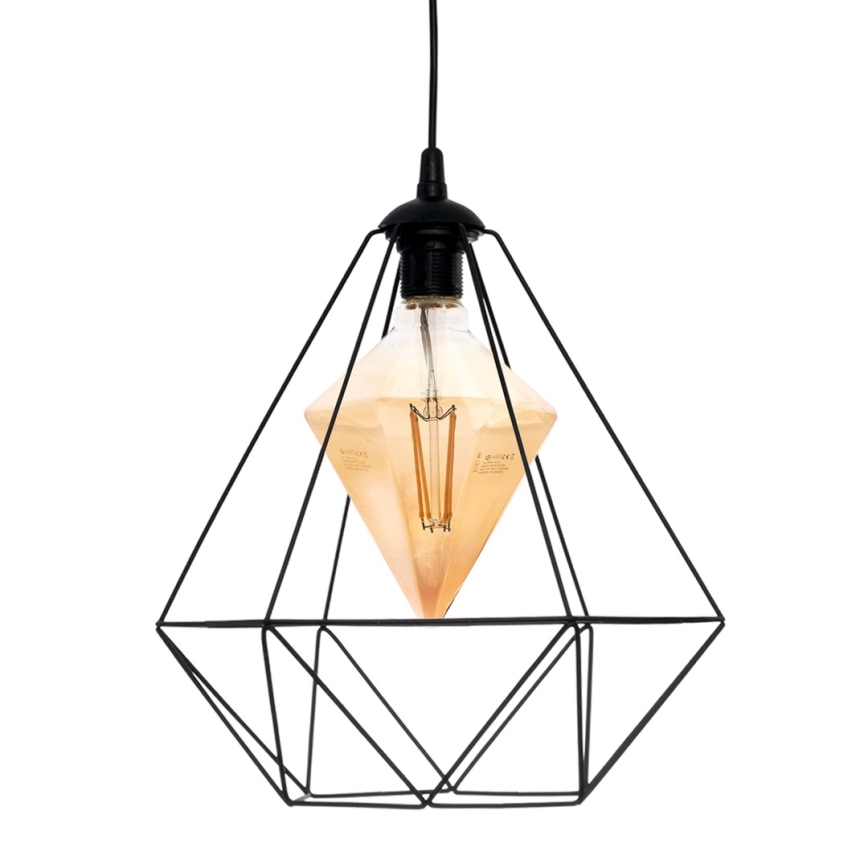 LED luster na sajli ALAMBRE 1xE27/4W/230V crno