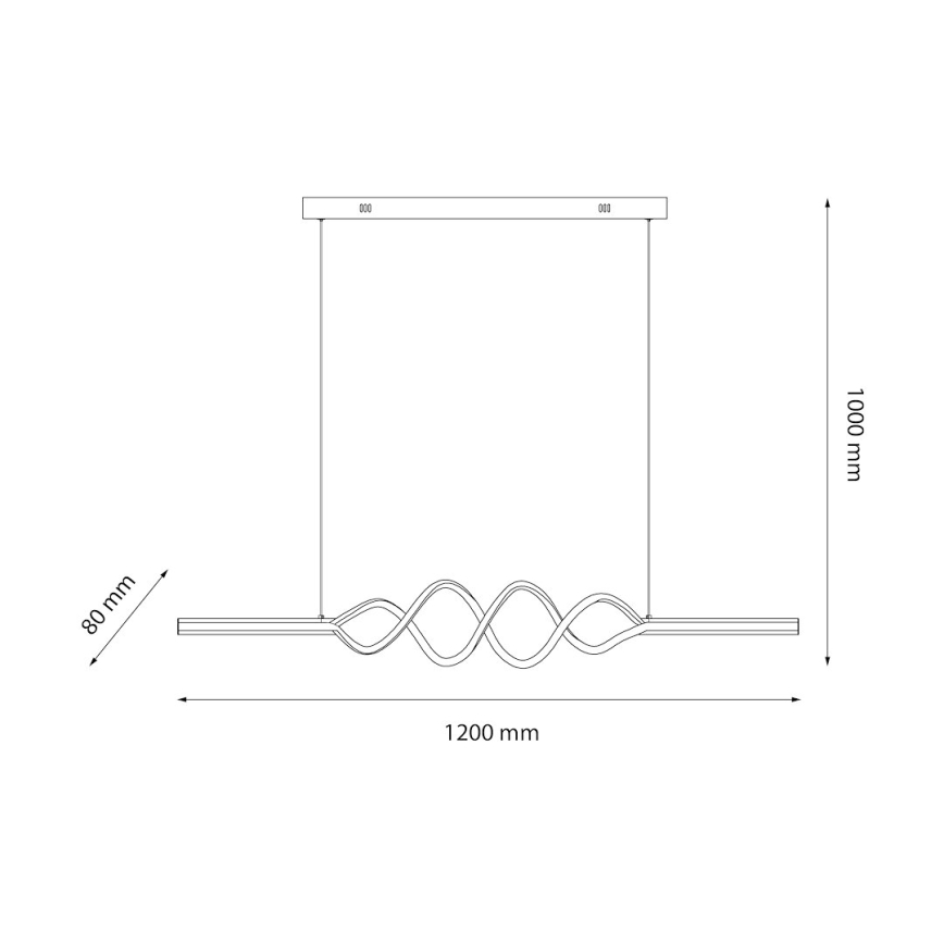 LED luster na sajli ANCONA LED/36W/230V zlatna