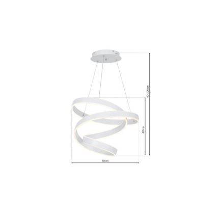 LED luster na sajli ANDROMEDA LED/45W/230V