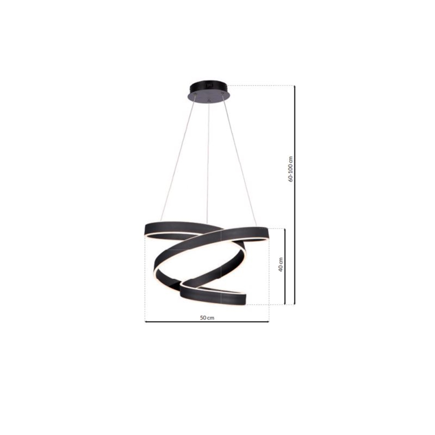 LED Luster na sajli ANDROMEDA LED/45W/230V