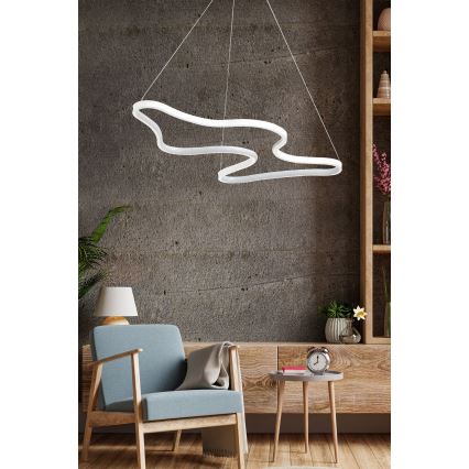 LED luster na sajli ARTISAN LED/36W/230V 4000K bela