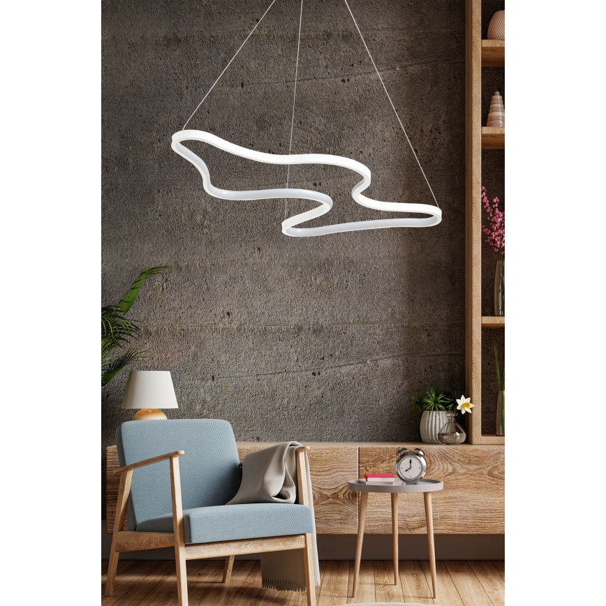 LED luster na sajli ARTISAN LED/36W/230V 6500K bela