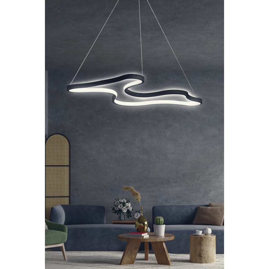 LED luster na sajli ARTISAN LED/36W/230V 6500K crna