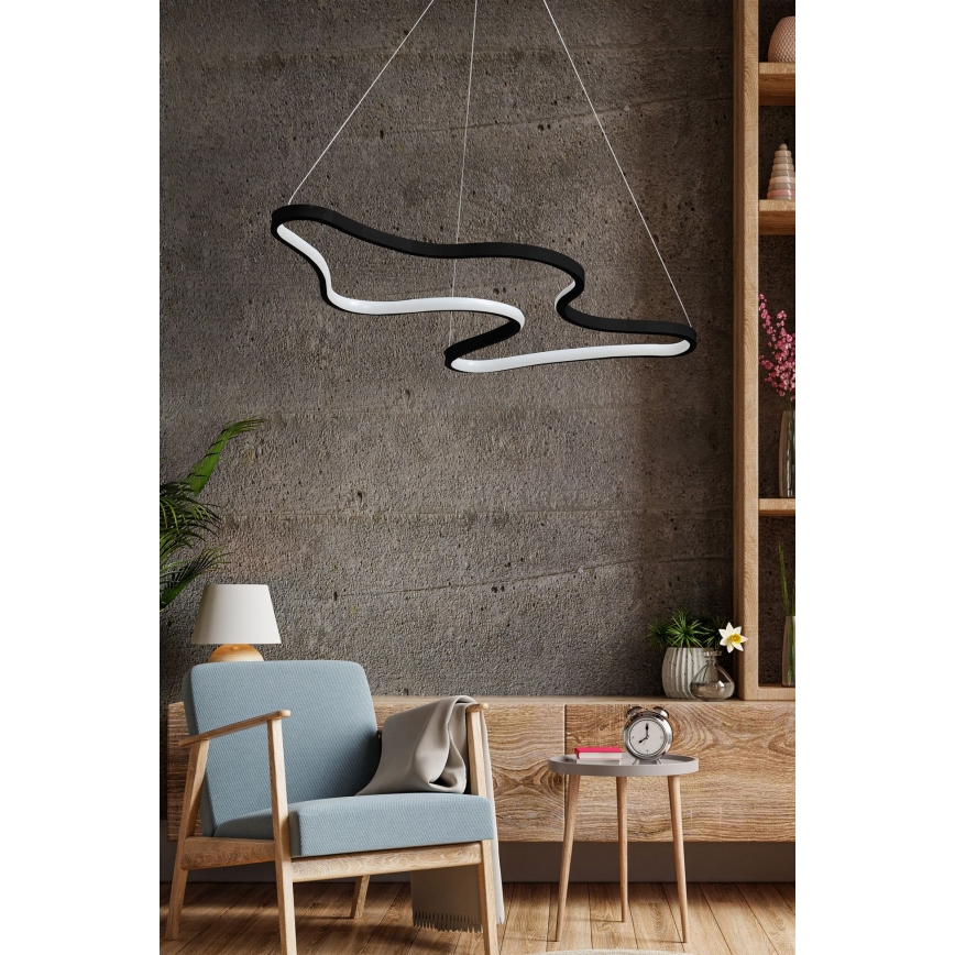 LED luster na sajli ARTISAN LED/36W/230V 6500K crna