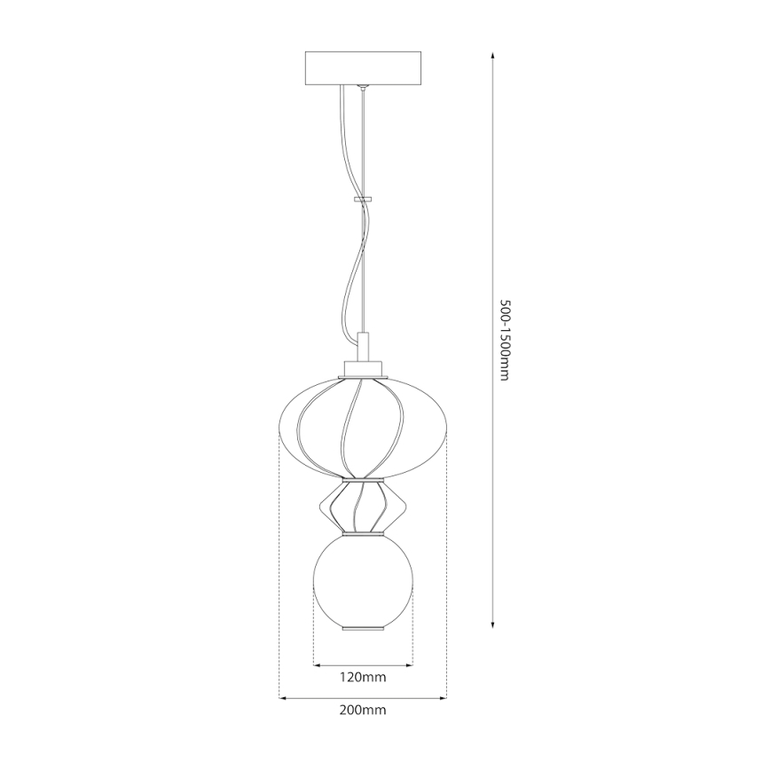 LED luster na sajli ASCOLI LED/8W/230V pr. 20 cm zelena/plava