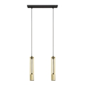 LED luster na sajli BARS 2xGU10/4,8W/230V zlatna/crno