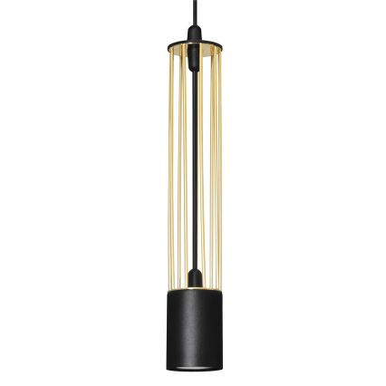 LED luster na sajli BARS 3xGU10/4,8W/230V crno/zlatna