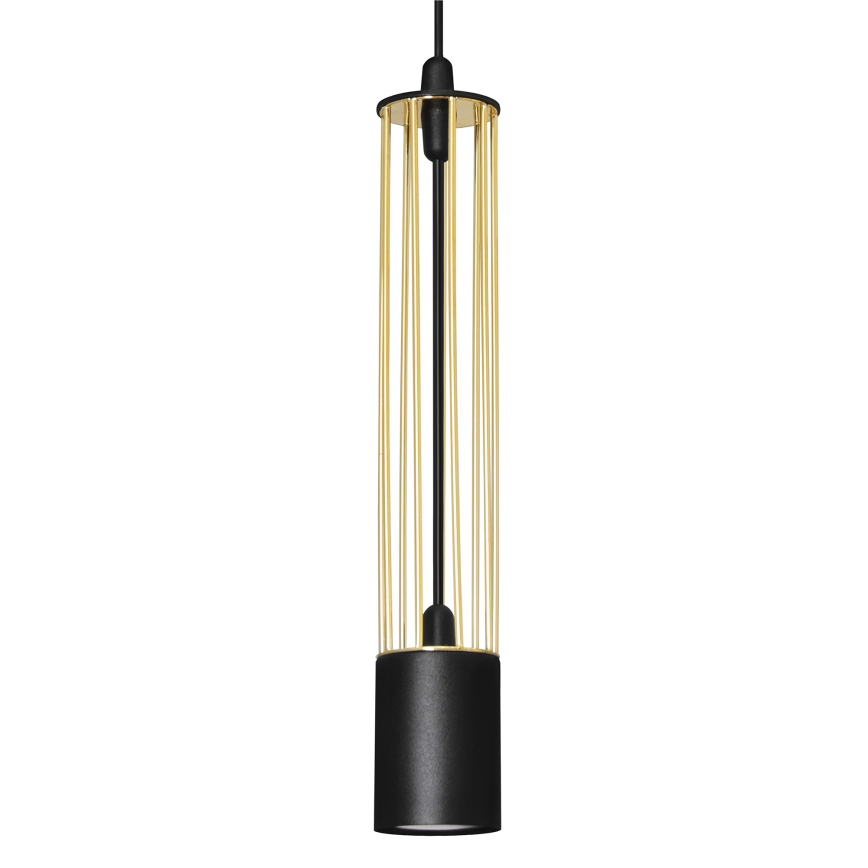 LED luster na sajli BARS 3xGU10/4,8W/230V crno/zlatna