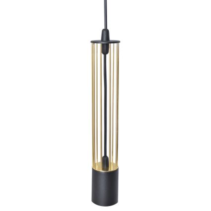 LED luster na sajli BARS 3xGU10/4,8W/230V crno/zlatna