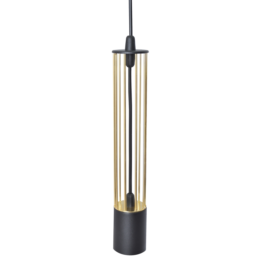 LED luster na sajli BARS 3xGU10/4,8W/230V crno/zlatna