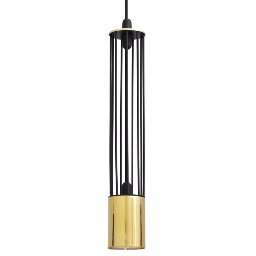 LED luster na sajli BARS 3xGU10/4,8W/230V crno/zlatna