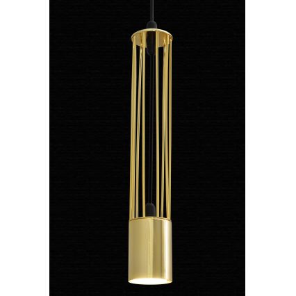 LED luster na sajli BARS 3xGU10/4,8W/230V zlatna/crno