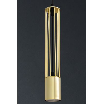 LED luster na sajli BARS 3xGU10/4,8W/230V zlatna/crno