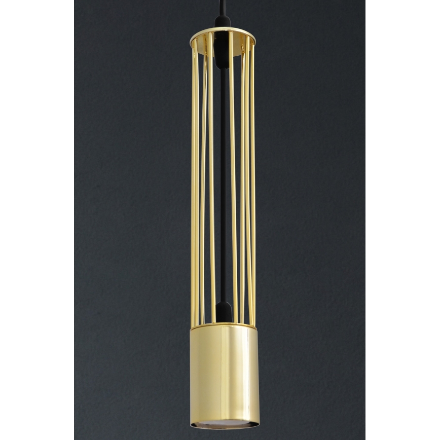 LED luster na sajli BARS 3xGU10/4,8W/230V zlatna/crno