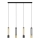 LED luster na sajli BARS 4xGU10/4,8W/230V crno/zlatna