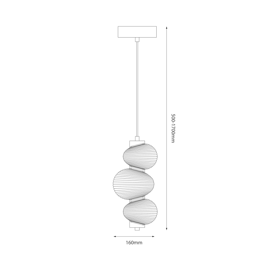 LED luster na sajli BOLLA LED/12W/230V pr. 16 cm dimno