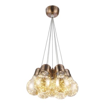 LED luster na sajli BULBS LED/30W/230V bronzana
