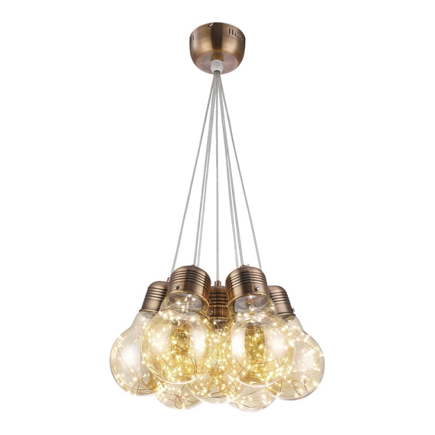 LED luster na sajli BULBS LED/30W/230V bronzana