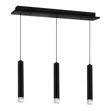 LED luster na sajli CARBON 3xLED/15W/230V