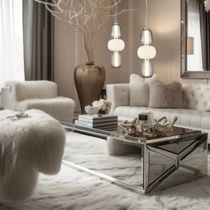 LED luster na sajli CARO LED/28W/230V, sjajni hrom