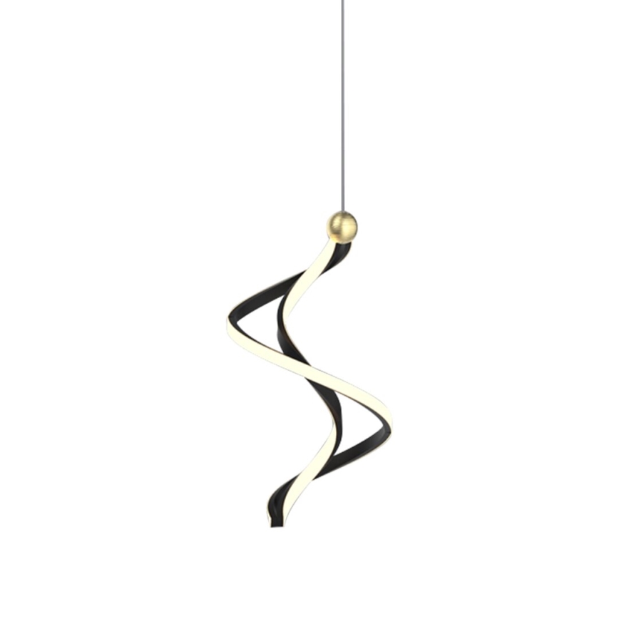 LED luster na sajli COLIA LED/19W/230V crno/zlatna