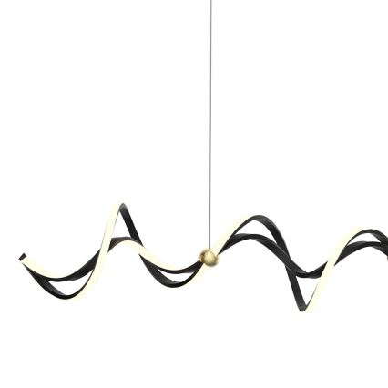 LED luster na sajli COLIA LED/55W/230V crno/zlatna