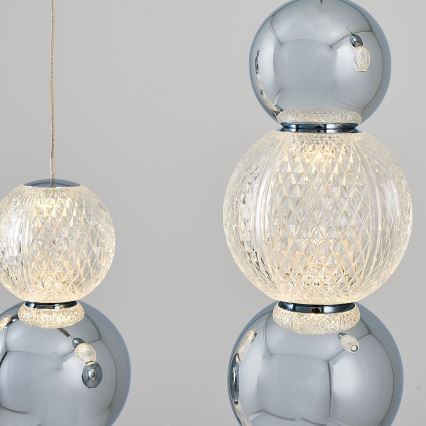 LED luster na sajli CREMONA LED/27W/230V 3000K matni hrom