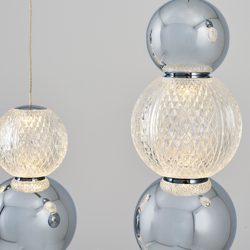 LED luster na sajli CREMONA LED/27W/230V 3000K matni hrom