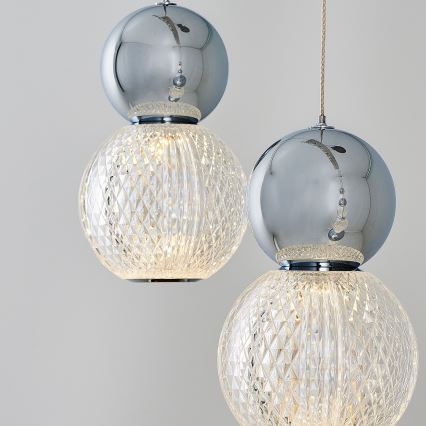 LED luster na sajli CREMONA LED/27W/230V 3000K matni hrom