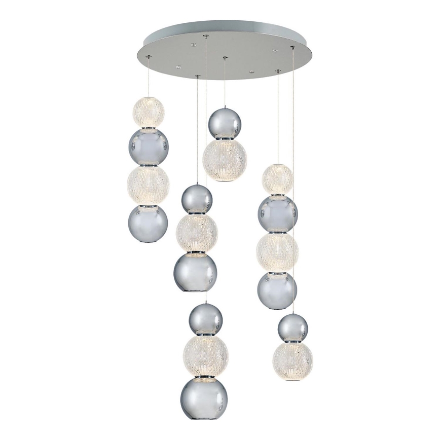 LED luster na sajli CREMONA LED/34W/230V 3000K mat hrom