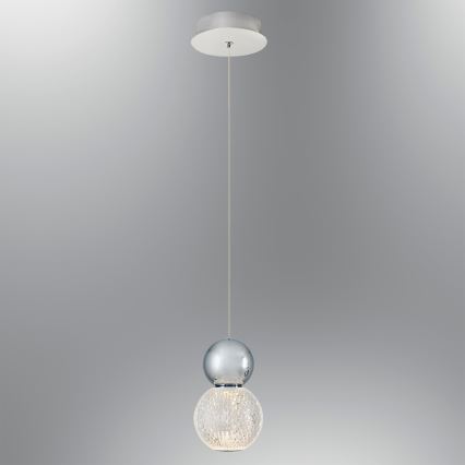 LED luster na sajli CREMONA LED/5W/230V 3000K mat hrom