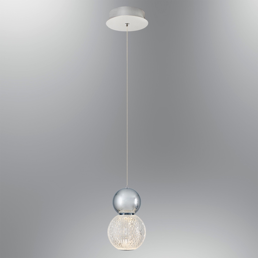 LED luster na sajli CREMONA LED/5W/230V 3000K mat hrom