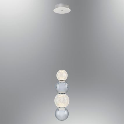 LED luster na sajli CREMONA LED/7W/230V 3000K matni hrom