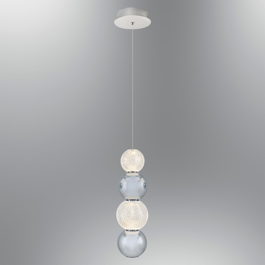 LED luster na sajli CREMONA LED/7W/230V 3000K matni hrom